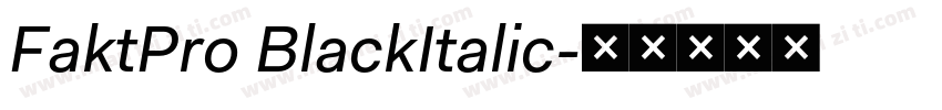 FaktPro BlackItalic字体转换